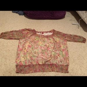 Elle Floral Off the shoulder blouse